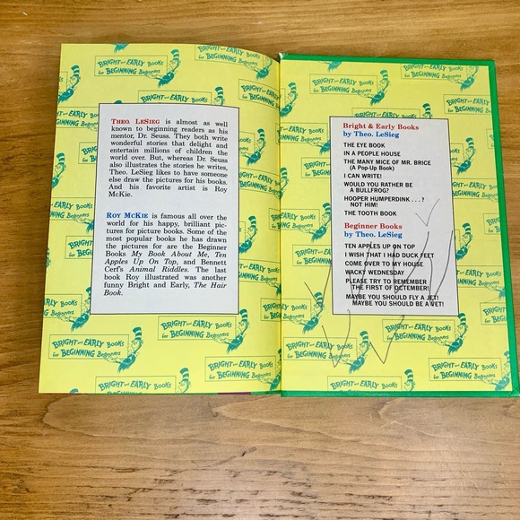 Vintage Dr. Seuss THE TOOTH BOOK Theo LeSieg 1981 Hardcover Book - Picture 9 of 16